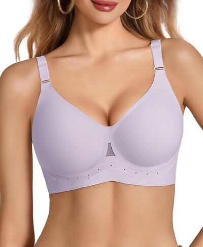 Jelly Bras for Women No Underwire Bra Push Up Wireless Bralette Seamless | Full Coverage Bralettes for Women with Support Pushup Tshirt Everyday Bras Padded No Wire Comfortable Sleep in Saudi Arabia