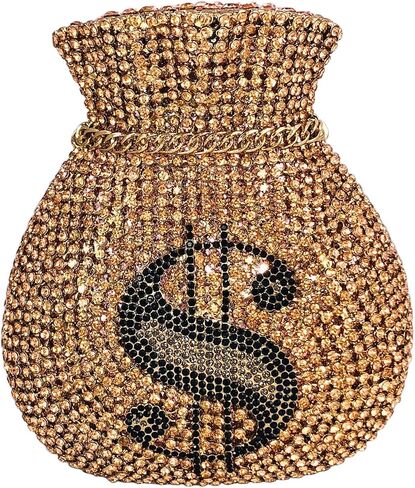 Money Crystal Clutch Bag Women Dollars Evening Handbags Bridal Party Rhinestone Clutch Purse Cocktail Bag,Mini in Saudi Arabia