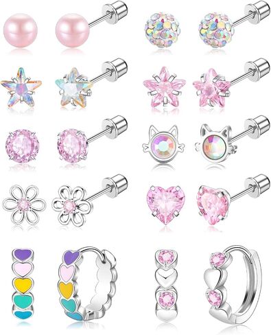 Surgical Stainless Steel Earrings for Women | Hypoallergenic Earrings for Girls | Kids Toddler Jewelry in Saudi Arabia
