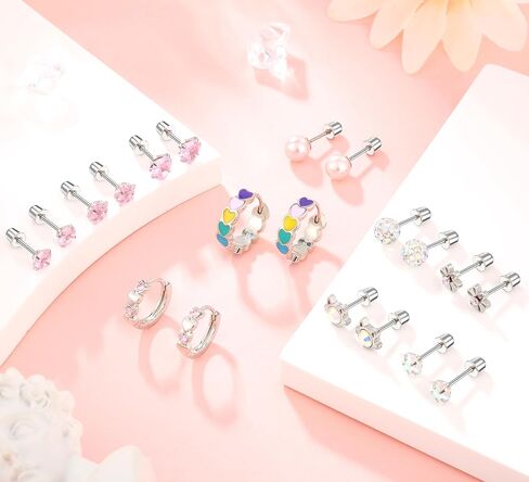 Surgical Stainless Steel Earrings for Women | Hypoallergenic Earrings for Girls | Kids Toddler Jewelry in Saudi Arabia