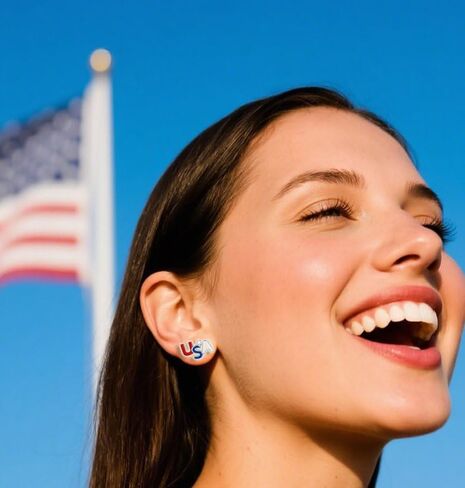 30 Pieces 4th of July Earring Stud Patriotic Earrings Set for Women Enamel Heart Star Butterfly USA Flag Earring Hypoallergenic Independence Day Earrings Jewelry Accessories in Saudi Arabia