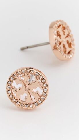 Tory Burch Women's Icon Pave Circle Stud Earrings in Kuwait