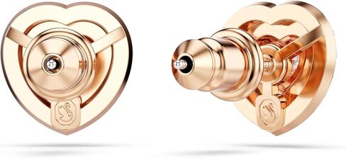 Swarovski One Stud earrings, Heart cut, Pavé, Heart, Pink, Mixed metal finish in Saudi Arabia