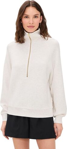 Varley Women's Selene Half Zip Marl Pullover in Kuwait