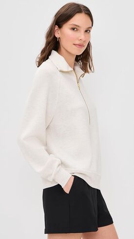 Varley Women's Selene Half Zip Marl Pullover in Kuwait