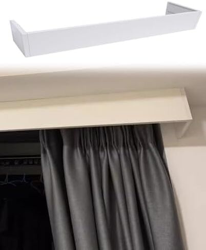 Heavy-Duty Double Row Ceiling Curtain Track - Silent Blackout System with Aluminum Frame, 400cm/157.5in, Ideal for Window Valance Box and Cassette Blinds in Kuwait