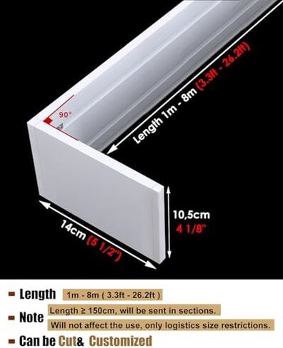 Heavy-Duty Double Row Ceiling Curtain Track - Silent Blackout System with Aluminum Frame, 400cm/157.5in, Ideal for Window Valance Box and Cassette Blinds in Kuwait