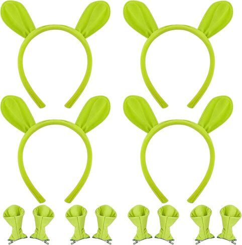 Green Ogre Ears Outfit Cute Monster Hair Clips Halloween Cosplay Party Dress Up Costume Accessories for Adults in Saudi Arabia