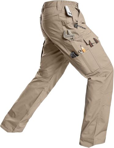 NAVEKULL Men's Stretch Work Cargo Pants Water-Resistant Ripstop Tactical Pants Flex EDC Outdoor Hiking Pants with 13 Pockets in Saudi Arabia