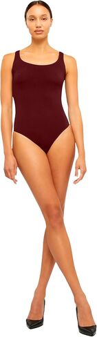 Wolford Jamaika Body for Women Sleeveless Bodysuit Opaque Circular-Knit Material Shiny Finish Fine Trim Brazilian-Cut Bottom in Kuwait
