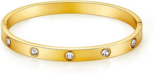Gold Chain Bangle Bracelets For Women,18K Gold-plated Friendship Love Stainless Steel Jewelry Birthday Gifts Jewelry in Saudi Arabia