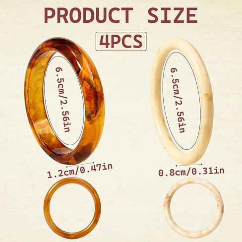 4Pcs Chunky Bangles Set, Chunky Bracelets, Bracelets For Women Perfect for Daily Wear, Office Outfits, Parties, Vacations, Holidays in Saudi Arabia