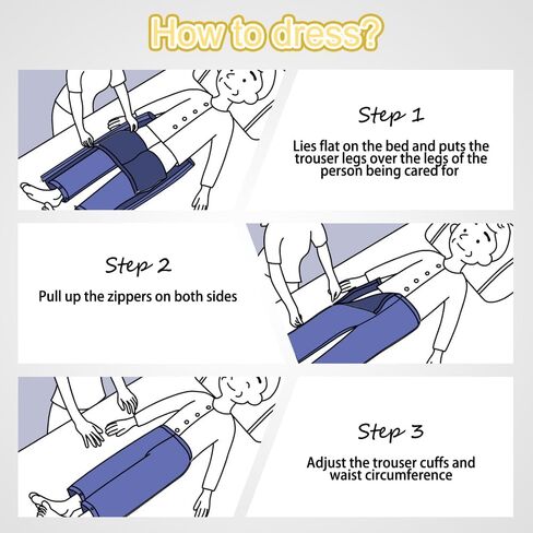 Post Surgery Pants for Men, Warm Tear Away Pants, Recovery Pajamas Pants with Zipper Closure in Both Side in Saudi Arabia