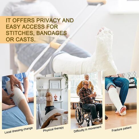 Post Surgery Pants for Men, Warm Tear Away Pants, Recovery Pajamas Pants with Zipper Closure in Both Side in Saudi Arabia