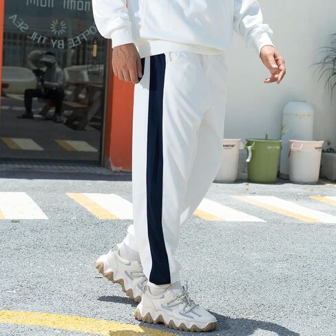 TOLOER Men’s Tracksuit 2 Piece Hoodies Sweatsuits Color Block Pullover Tracksuits in Kuwait