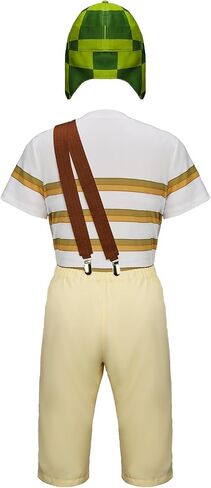 Kids Costume Striped T-shirt Hat Straps Pants Outfit Halloween Cosplay Uniform Set in Saudi Arabia