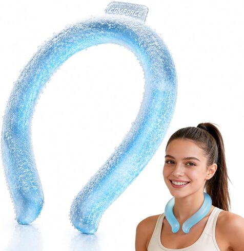 Neck Cooling Tube, Neck Cooler for Instant Cooling, Reusable Neck Ice Pack for Heat Relief, Hands-Free Neck Coolers for Hot Weather, 2026 Updated Version Neck Ice Ring for Sports Work Gardening in Saudi Arabia