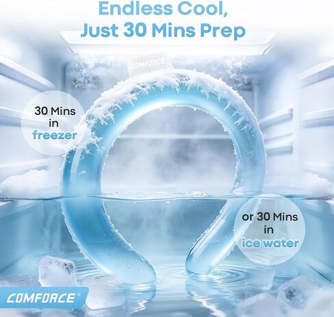 Neck Cooling Tube, Neck Cooler for Instant Cooling, Reusable Neck Ice Pack for Heat Relief, Hands-Free Neck Coolers for Hot Weather, 2026 Updated Version Neck Ice Ring for Sports Work Gardening in Saudi Arabia