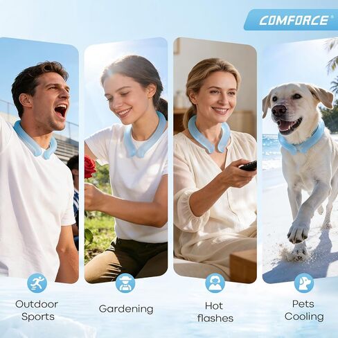 Neck Cooling Tube, Neck Cooler for Instant Cooling, Reusable Neck Ice Pack for Heat Relief, Hands-Free Neck Coolers for Hot Weather, 2026 Updated Version Neck Ice Ring for Sports Work Gardening in Saudi Arabia