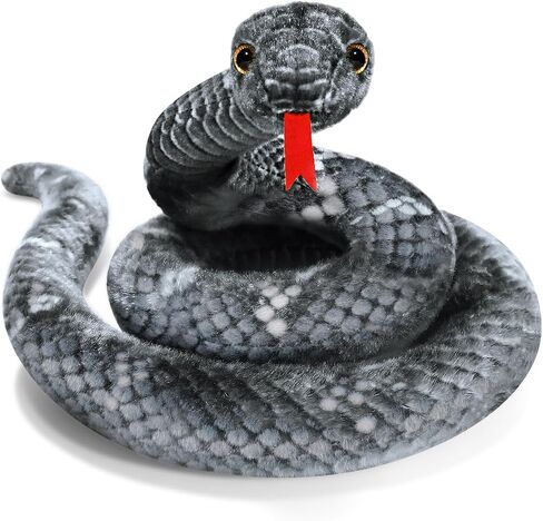 Snake Plush, Stuffed Snake Animal, 27 in Large Toy Snakes for Kids, Giant Stuffed Animals Snake, Lifelike Plush Snake for Birthday Present Party Prank Prop (Green) in Saudi Arabia