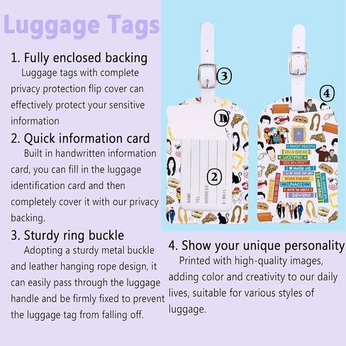 ENSIANTH TV Show Merch Suitcase Tag Best Friends Gift Sitcom Television Apartment Inspired Gift Lobster Friends Baggage Tag (Friend tag) in Kuwait