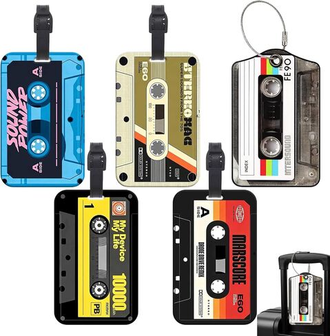 5 Pack Funny Luggage Tags, Fun Luggage Tags,Tape Box Tag for Luggages,Cute and Unique Luggage Tags for Travel in Saudi Arabia