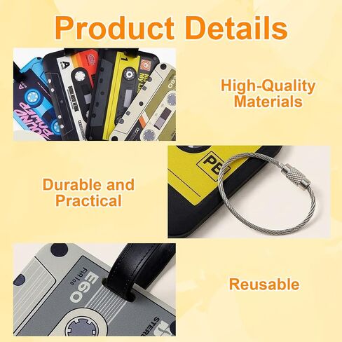 5 Pack Funny Luggage Tags, Fun Luggage Tags,Tape Box Tag for Luggages,Cute and Unique Luggage Tags for Travel in Saudi Arabia