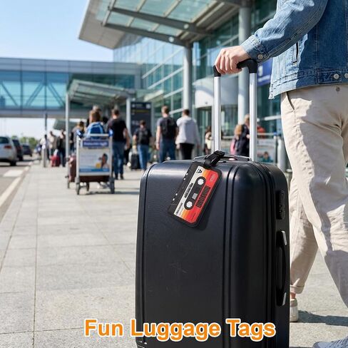 5 Pack Funny Luggage Tags, Fun Luggage Tags,Tape Box Tag for Luggages,Cute and Unique Luggage Tags for Travel in Saudi Arabia