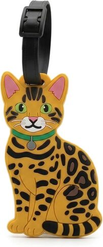 Luggage Tags for Suitcases, Ragdoll Cat Blue-Eyed Silicone Bag ID Tag | Soft silicone name tag with ID card slot for carry-on, backpack, school bag, hotel stays, weekend trips, Ragdoll cat gift in Saudi Arabia