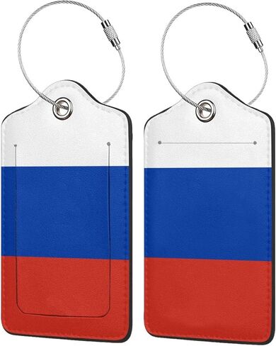 France Flag Luggage Tag with Stainless Steel Loop Privacy Cover Id Label for Travel Bag Suitcase 2 Pcs in Saudi Arabia