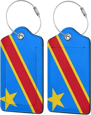 France Flag Luggage Tag with Stainless Steel Loop Privacy Cover Id Label for Travel Bag Suitcase 2 Pcs in Saudi Arabia