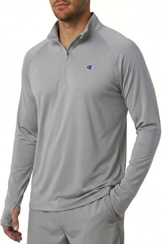 Champion Mens Quarter Zip Pullover Sun Shirt - Long Sleeve UV Protection UPF 50+ 1/4 Zip Rash Guard for Golf Fishing in Saudi Arabia