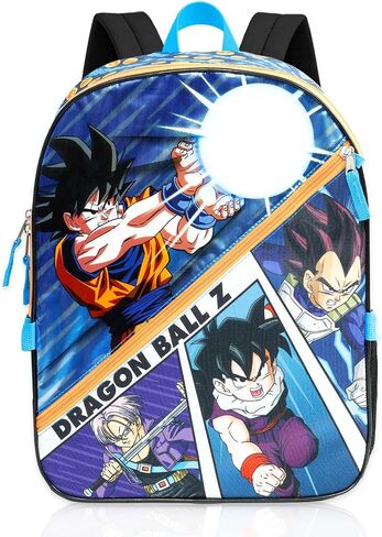 Dragon Ball Z Backpack with Lunch Bag Set - Bundle with 16" DBZ Backpack, Lunch Box, Stickers, Water Bottle, More School Bag with Lunchbox in Saudi Arabia