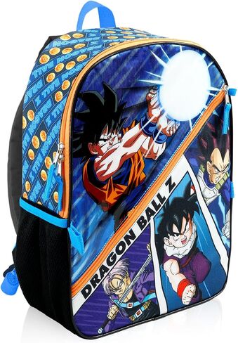 Dragon Ball Z Backpack with Lunch Bag Set - Bundle with 16" DBZ Backpack, Lunch Box, Stickers, Water Bottle, More School Bag with Lunchbox in Saudi Arabia