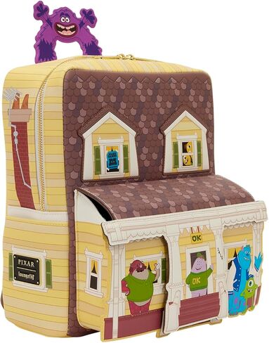 Loungefly Disney: Pixar - Monsters University - حقيبة ظهر صغيرة على شكل Oozma Kappa House - رائعة للأطفال والكبار - حقائب قابلة للجمع in Kuwait