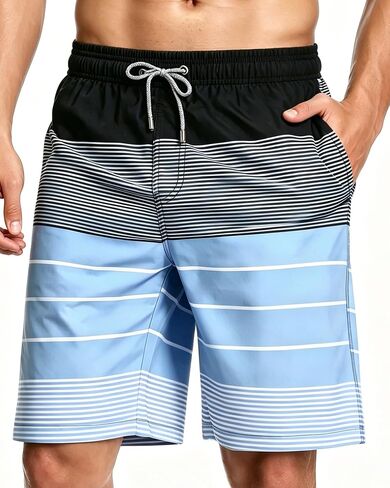 Men's Swim Trunks Quick Dry Mesh Lining Board Shorts Bathing Suit in Saudi Arabia