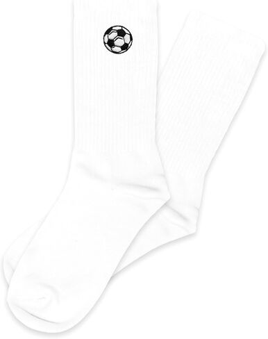Soccer Ball Embroidered Socks - Comfortable Everyday Pair, Soccer Gifts for Birthday, Christmas, Graduation, World Cup Party.(056) in Saudi Arabia