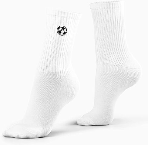 Soccer Ball Embroidered Socks - Comfortable Everyday Pair, Soccer Gifts for Birthday, Christmas, Graduation, World Cup Party.(056) in Saudi Arabia