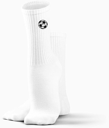 Soccer Ball Embroidered Socks - Comfortable Everyday Pair, Soccer Gifts for Birthday, Christmas, Graduation, World Cup Party.(056) in Saudi Arabia
