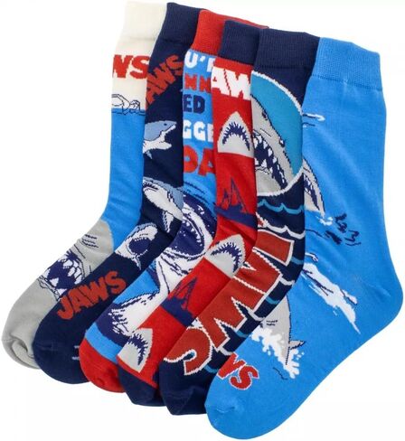 Hyp Jaws Ivory Adult Casual Crew Socks, 6-Pack, Size 10-13 in Kuwait