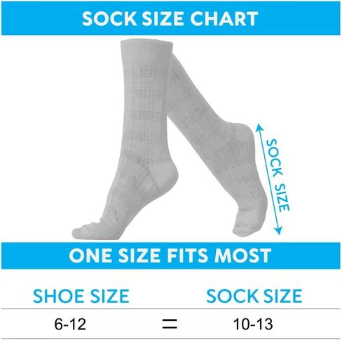 Hyp Jaws Ivory Adult Casual Crew Socks, 6-Pack, Size 10-13 in Kuwait