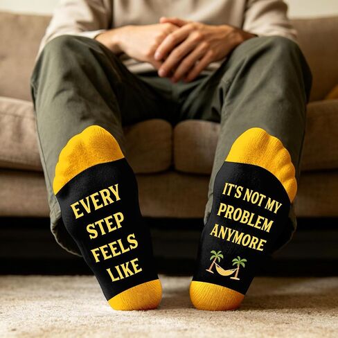 Funny Socks Retirement Gift for Man Woman 2026 Cool Retirement Gifts for Women Men Boss Coworkers Friends Retired Mom Grandma Grandpa Dad Fathers Day Farewell Leaving Birthday Gift for Him Her in Kuwait