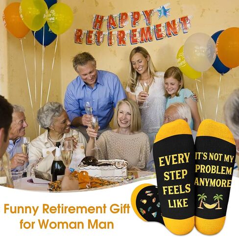 Funny Socks Retirement Gift for Man Woman 2026 Cool Retirement Gifts for Women Men Boss Coworkers Friends Retired Mom Grandma Grandpa Dad Fathers Day Farewell Leaving Birthday Gift for Him Her in Kuwait