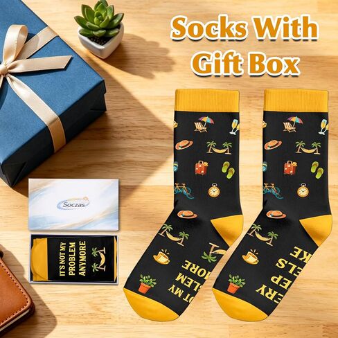 Funny Socks Retirement Gift for Man Woman 2026 Cool Retirement Gifts for Women Men Boss Coworkers Friends Retired Mom Grandma Grandpa Dad Fathers Day Farewell Leaving Birthday Gift for Him Her in Kuwait