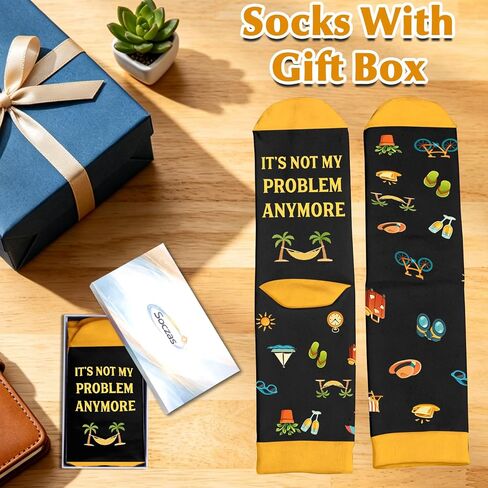 Funny Socks Retirement Gift for Man Woman 2026 Cool Retirement Gifts for Women Men Boss Coworkers Friends Retired Mom Grandma Grandpa Dad Fathers Day Farewell Leaving Birthday Gift for Him Her in Kuwait