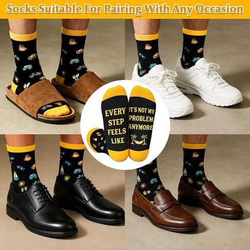 Funny Socks Retirement Gift for Man Woman 2026 Cool Retirement Gifts for Women Men Boss Coworkers Friends Retired Mom Grandma Grandpa Dad Fathers Day Farewell Leaving Birthday Gift for Him Her in Kuwait