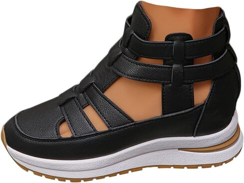 Women's Fashion Breathable Wedge Sandals with Side Zipper Closure in Saudi Arabia
