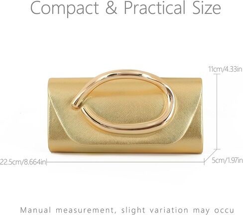 Clutch Purses for Women – Gold Metal Handle Evening Bag, Elegant Small Clutch for Wedding, Party & Cocktail Events in Saudi Arabia