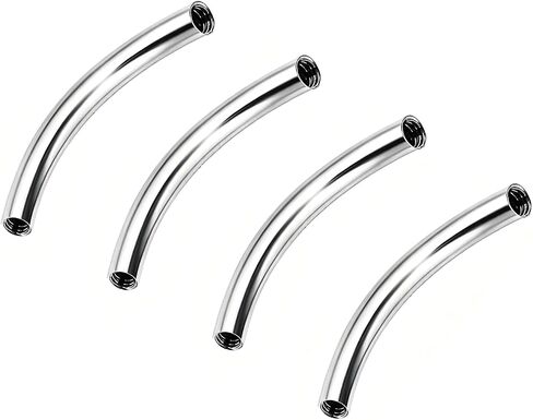 4pcs G23 Titanium 16G Internally Threaded Staple Surface Replacement Curved Barbell Piercing Jewelry Piercing Jewelry 6-12mm in Kuwait