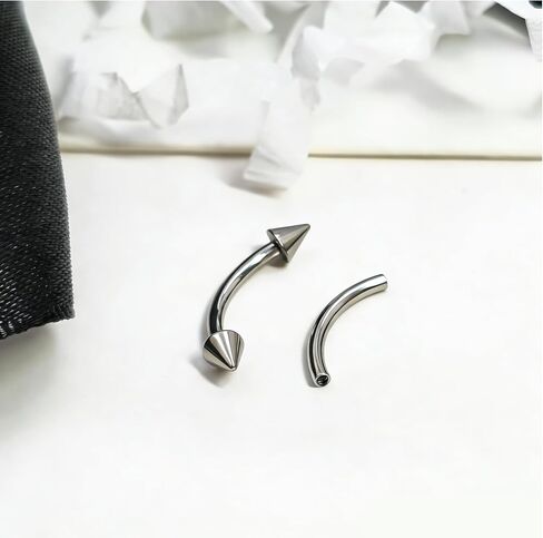 4pcs G23 Titanium 16G Internally Threaded Staple Surface Replacement Curved Barbell Piercing Jewelry Piercing Jewelry 6-12mm in Kuwait